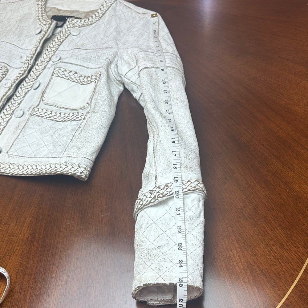 Just Cavalli Genuine Leather Quilted Jacket with Braided Trim – Luxury Designer - Picture 14 of 16